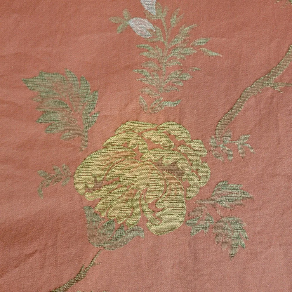 Sferra King Duvet Set 3 piece Terracotta Floral Egyptian Cotton Jacquard Italy